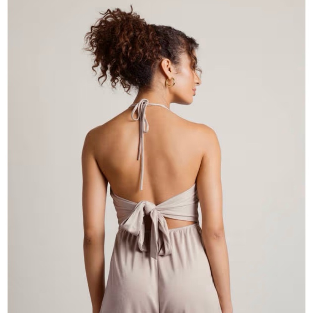 Tobi Halter Tie-Back Jumpsuit